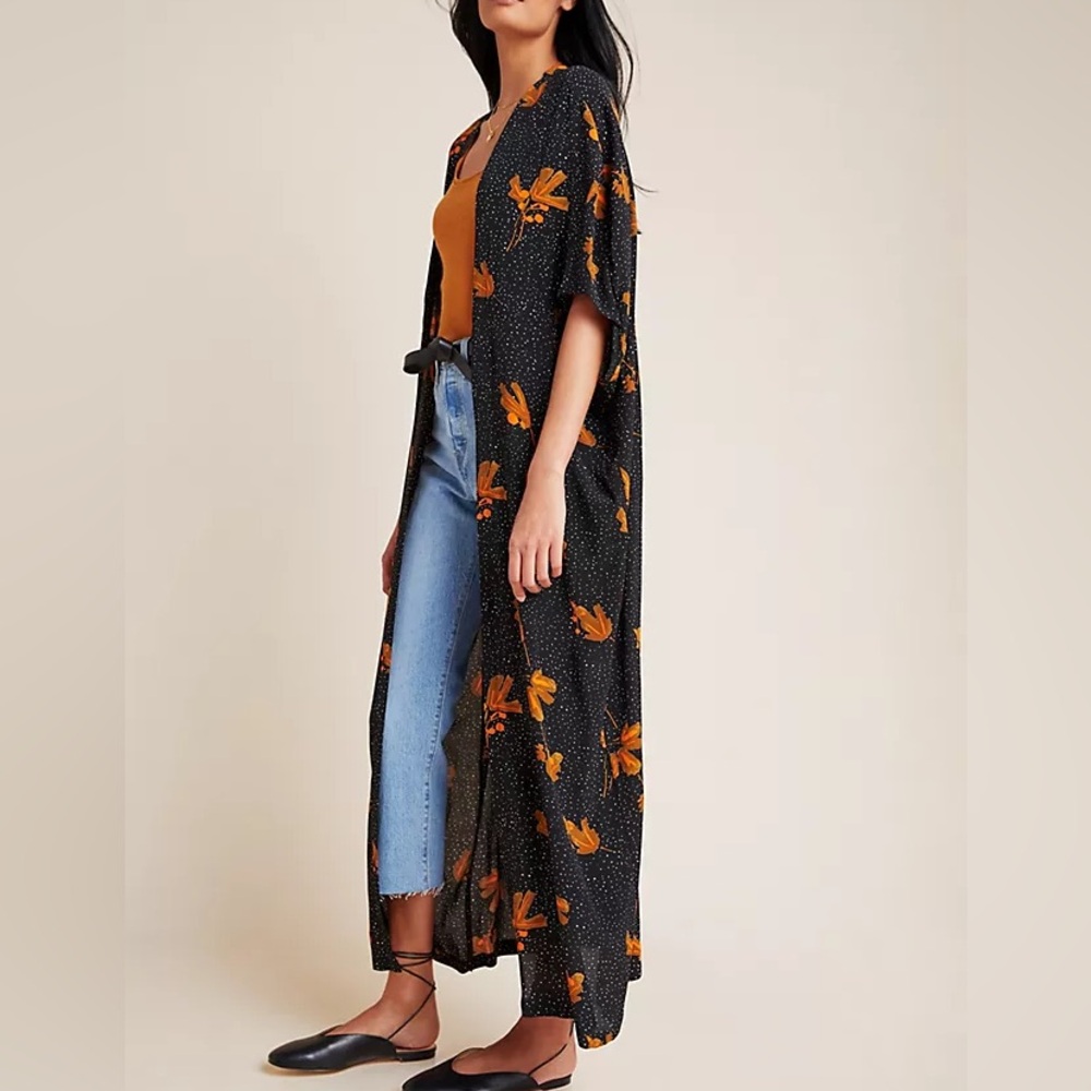 Bel Kazan Anthropologie Sadie Duster Kimono Kaftan OS